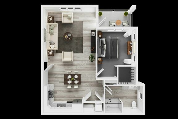 WD 1 BR 1 Bedroom