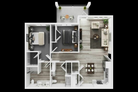 WD 2 BRB 2 Bedroom W Balcony